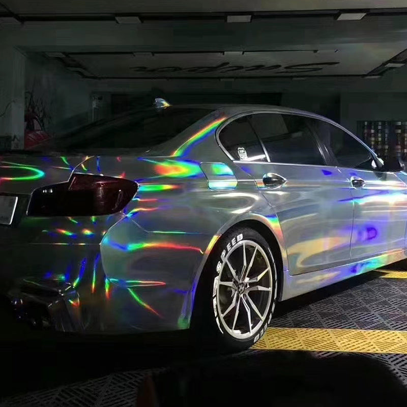 Chrome Silver Holographic Vinyl