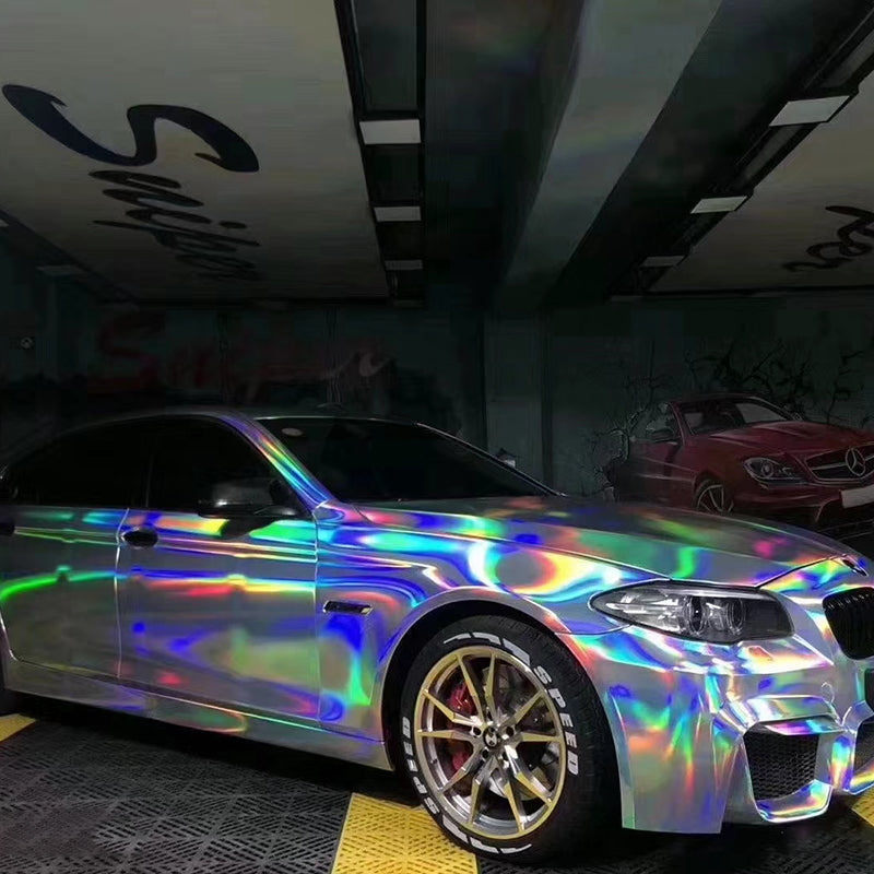 Chrome Silver Holographic Vinyl