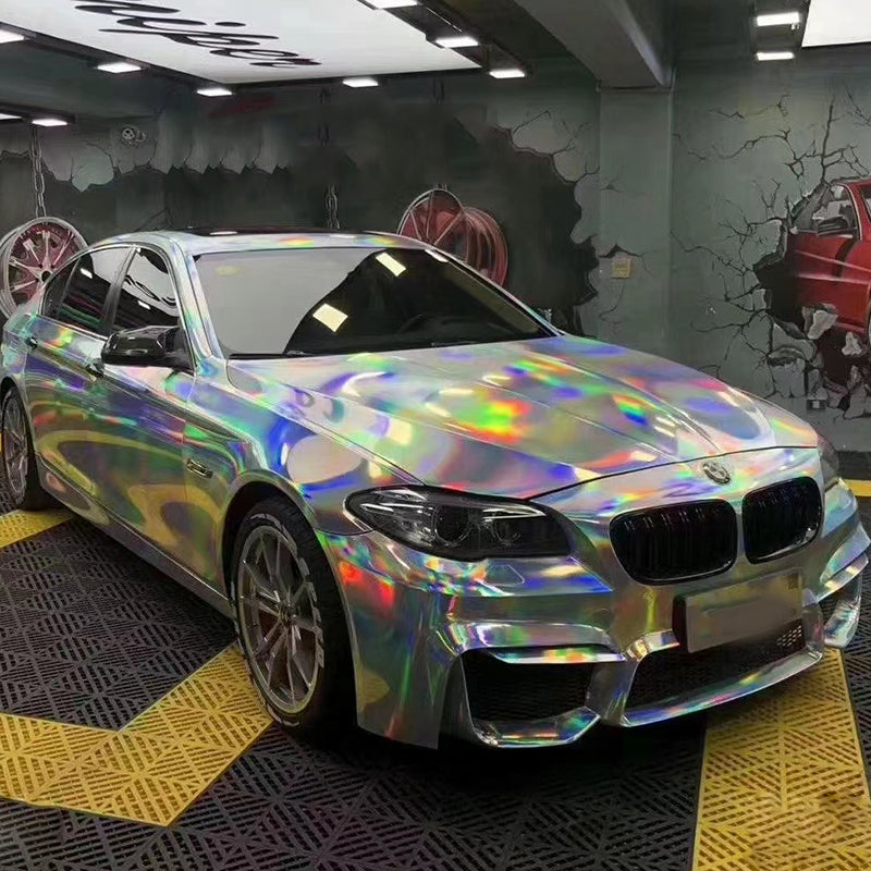Chrome Silver Holographic Vinyl