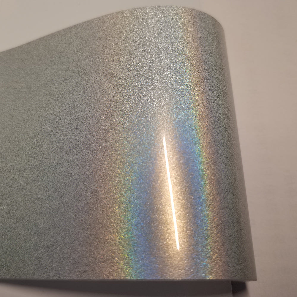 Iridescent Holographic Laser White (PET Liner) – wrapteck