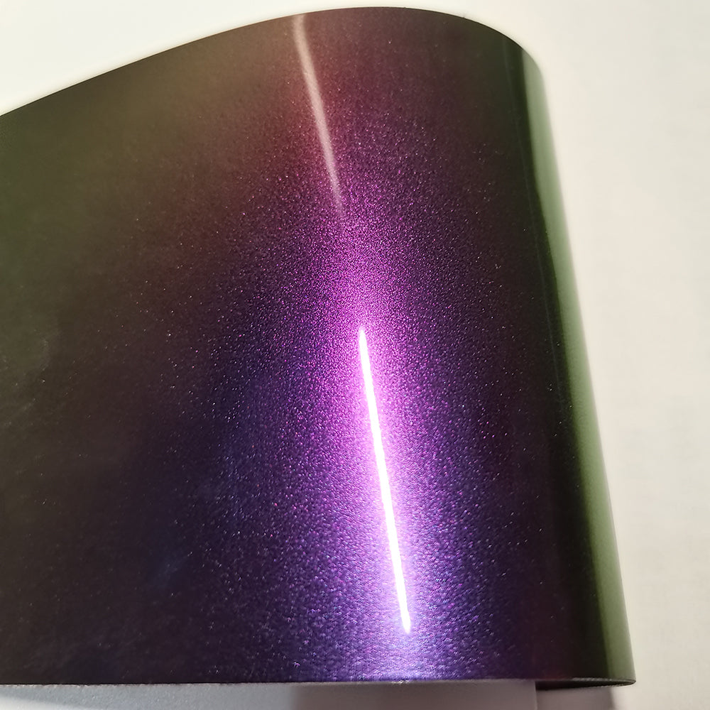 Color Shift Shiny Purple Green Vinyl Wrap