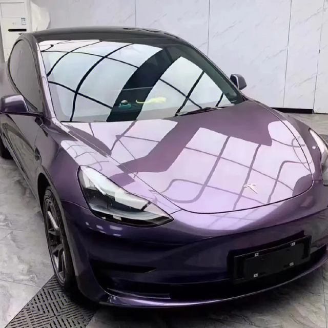 Gloss Metallic Violet Purple Wrap Colors PET Liner