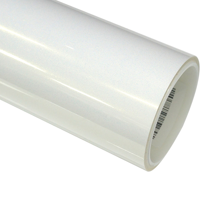 Glossy Diamond Gold Pearl White Wrap Color Shift PET Liner