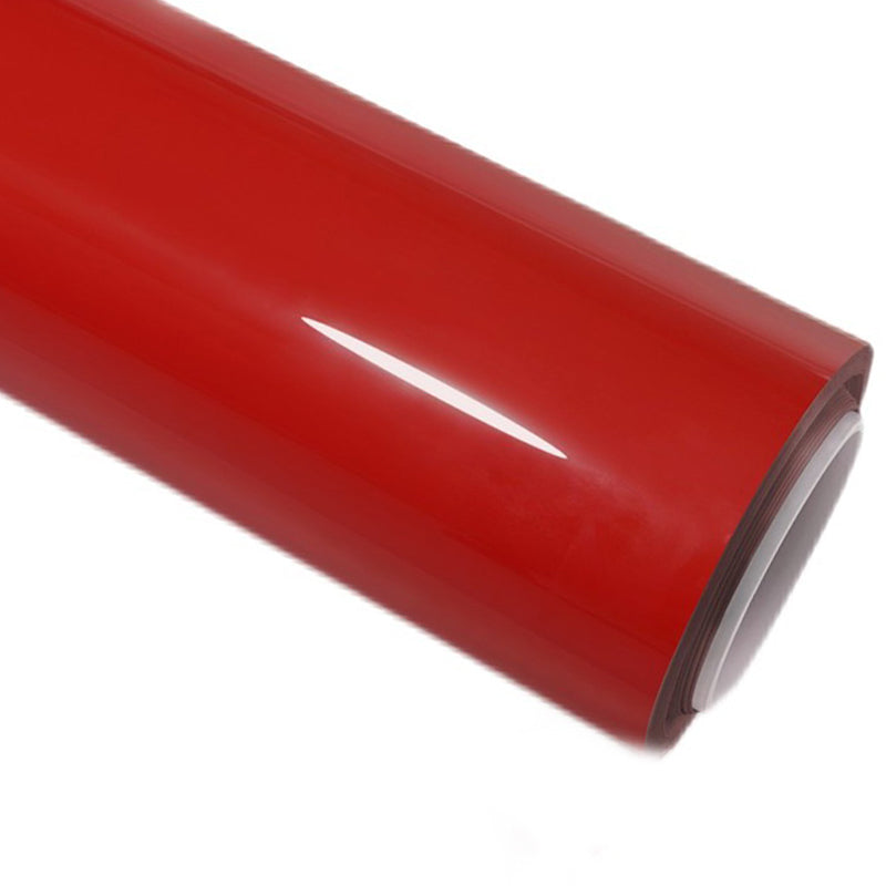 Suple Gloss Ferrari Red Vinyl Wrap PET Liner