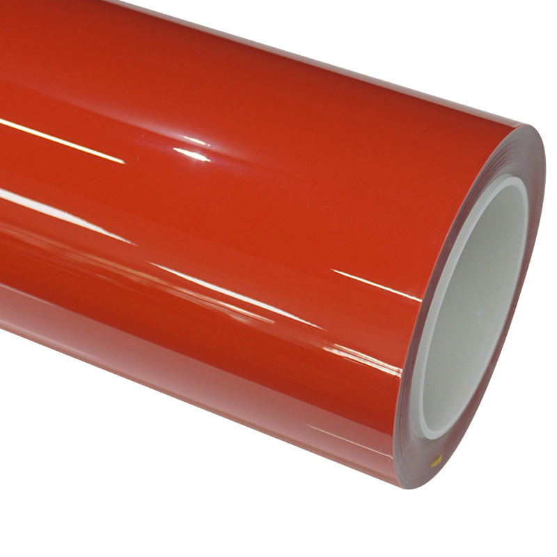 Suple Gloss Flame Orange Vinyl Wrap PET Liner