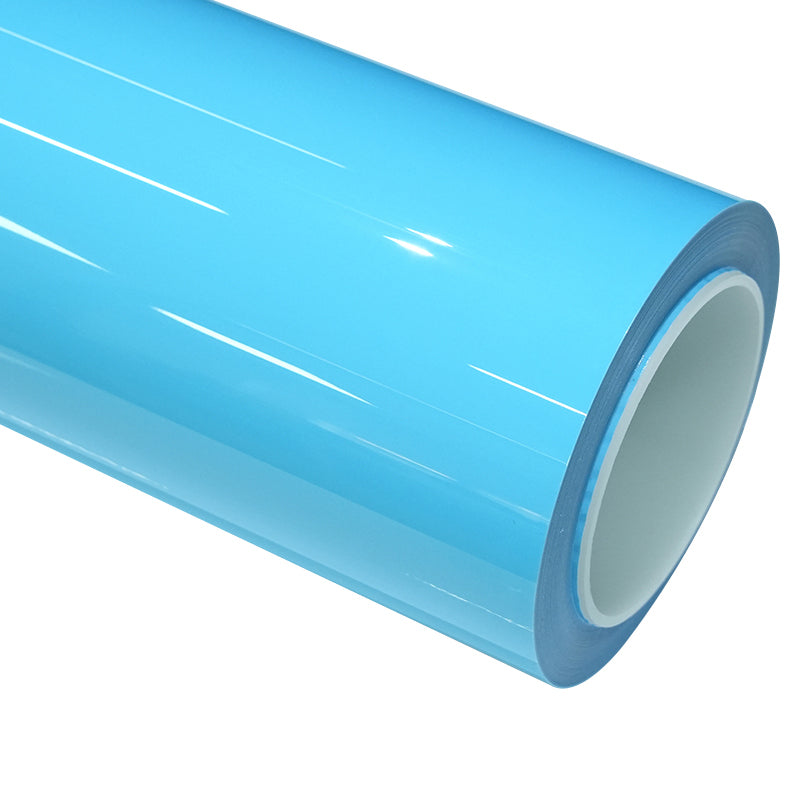Suple Gloss Sky Blue Vinyl Car Wrap PET Liner
