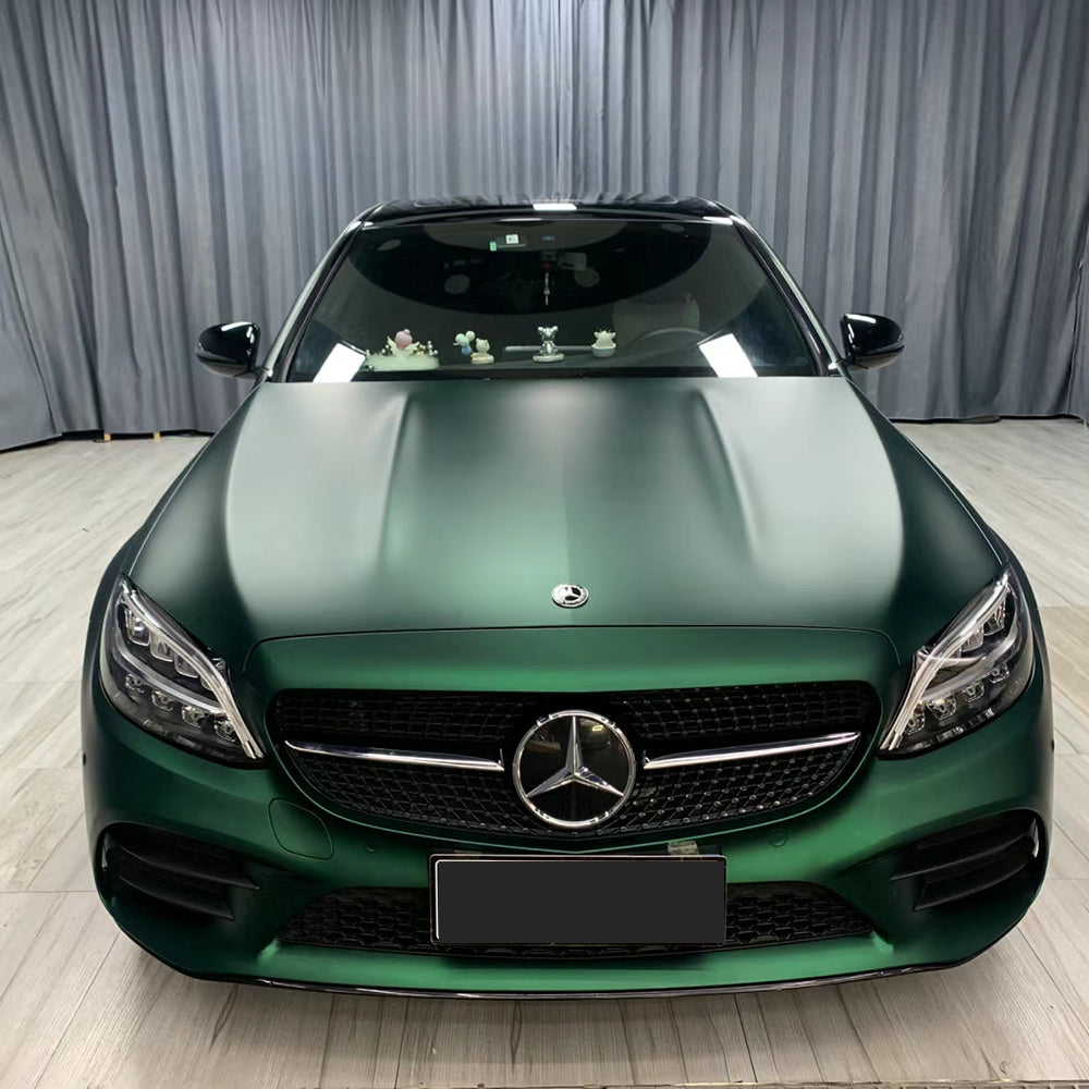 Satin Matte Chrome Venom Green Color TPU PPF