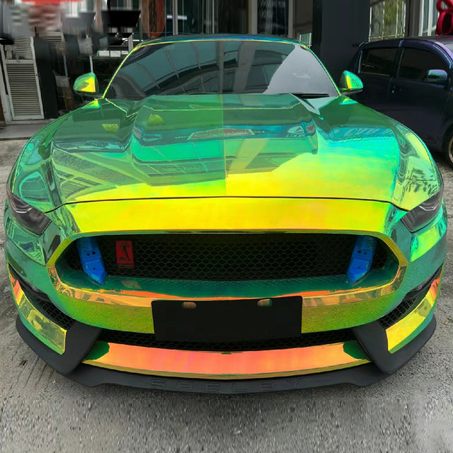 Rainbow Chrome Green Vinyl Wrap