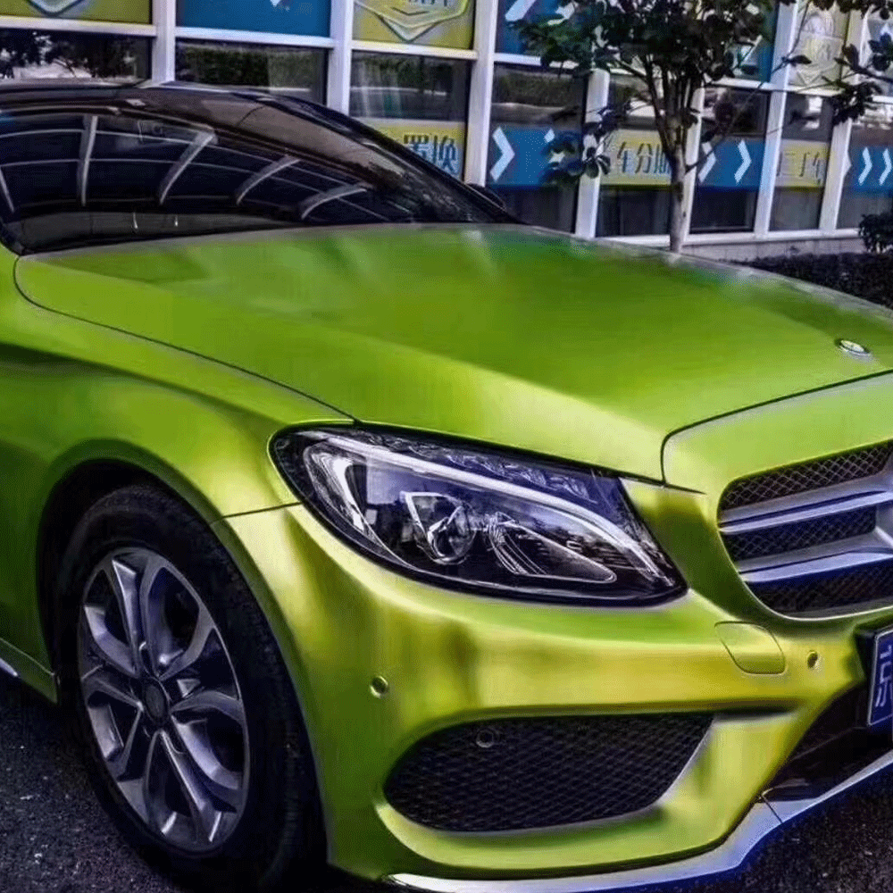 Pearl Metallic Lemon Green Decorative Film