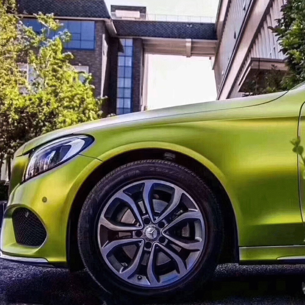 Pearl Metallic Lemon Green Decorative Film