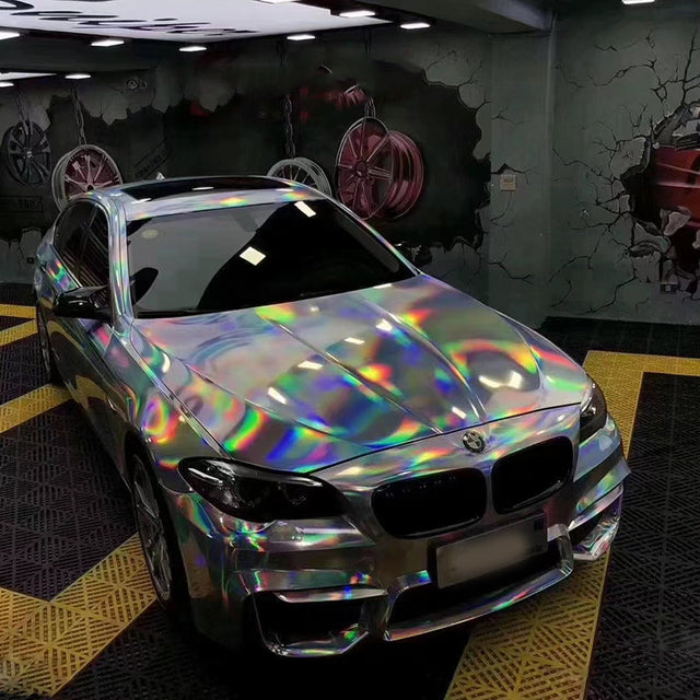 Chrome Silver Holographic Vinyl