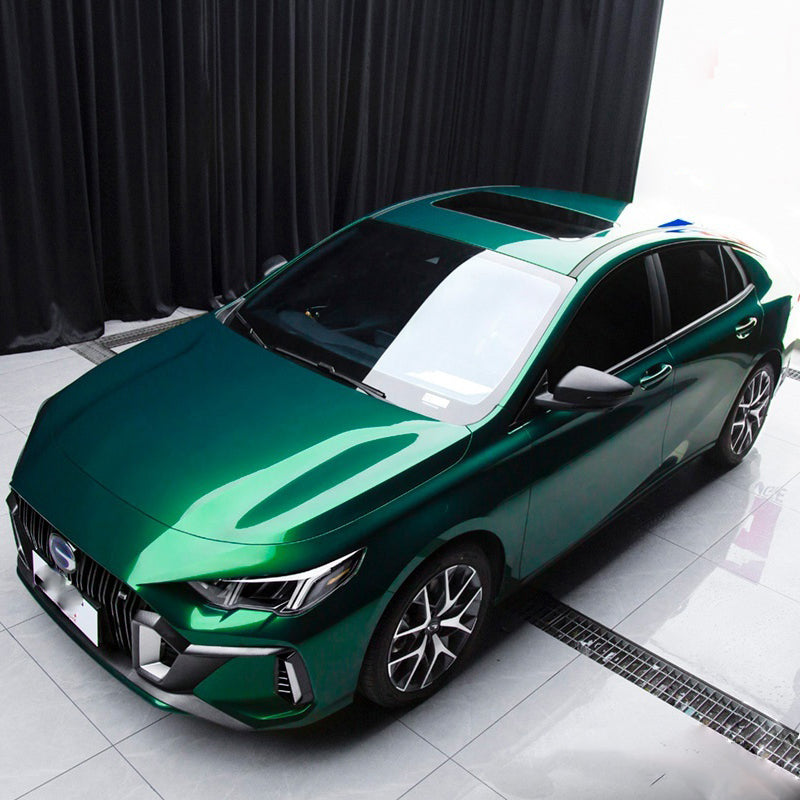 Gloss Metallic Agate Green Vinyl Film PET Liner
