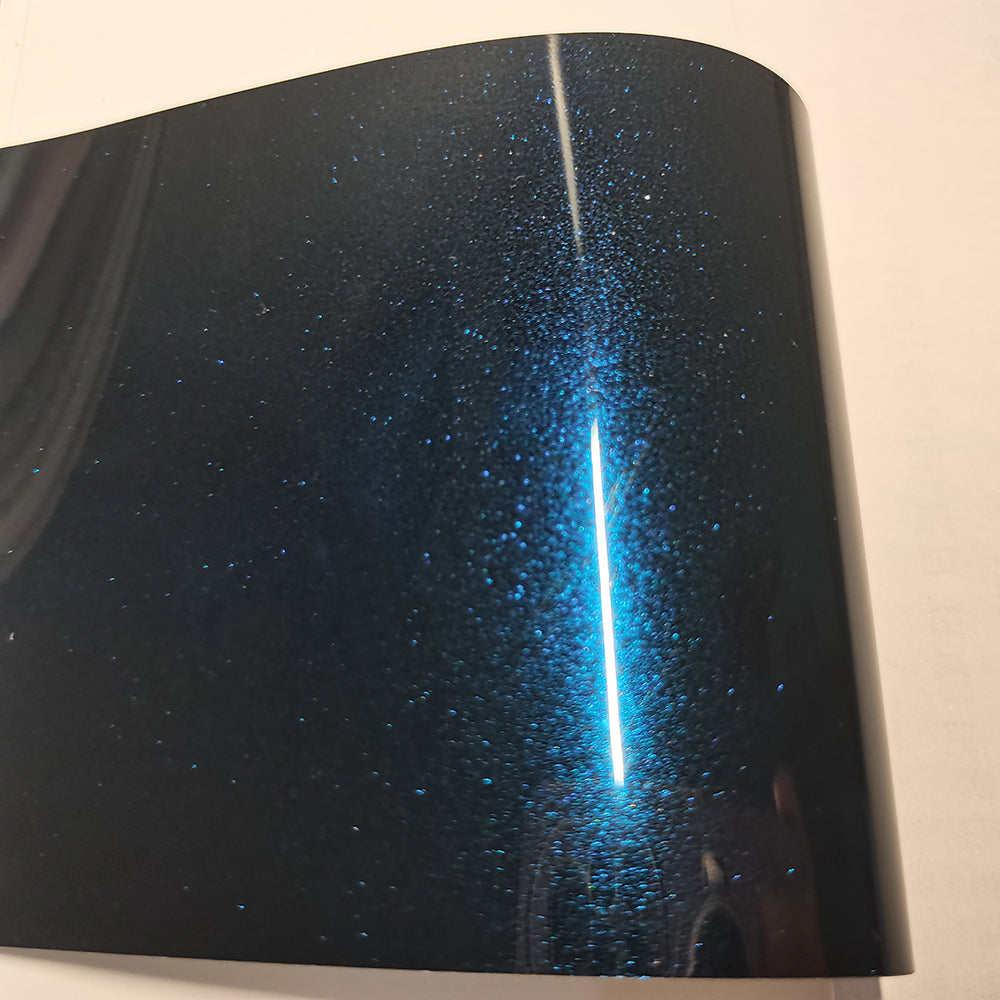 Gloss Metallic Ghost Midnight Blue Pearl Wrap PET Liner