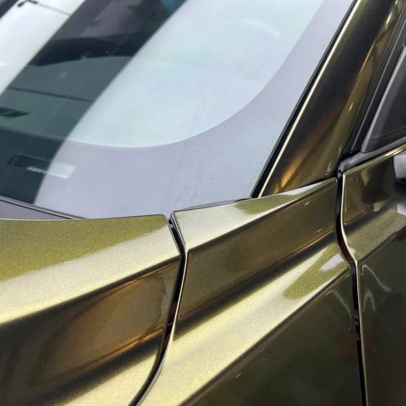 Gloss Color Shift Ghost Midnight Gold Car Wrap PET Liner