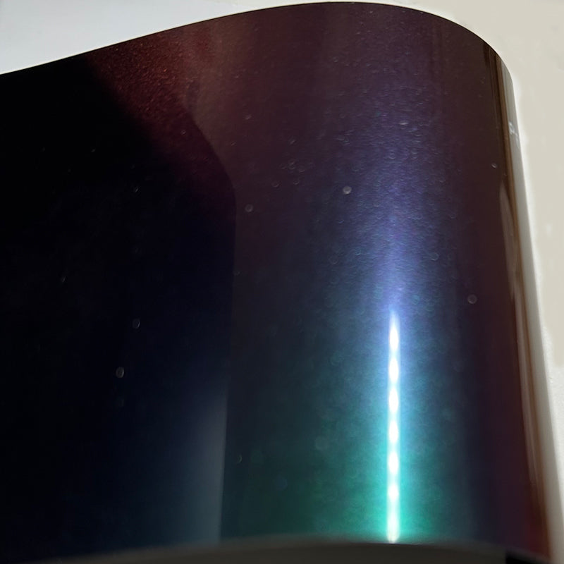 Gloss Magic Prasinous Red Color Shift Vinyl PET Liner