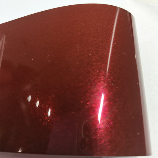 Gloss Metallic Cherry Dark Red Vehicle Vinyl Wrap PET Liner
