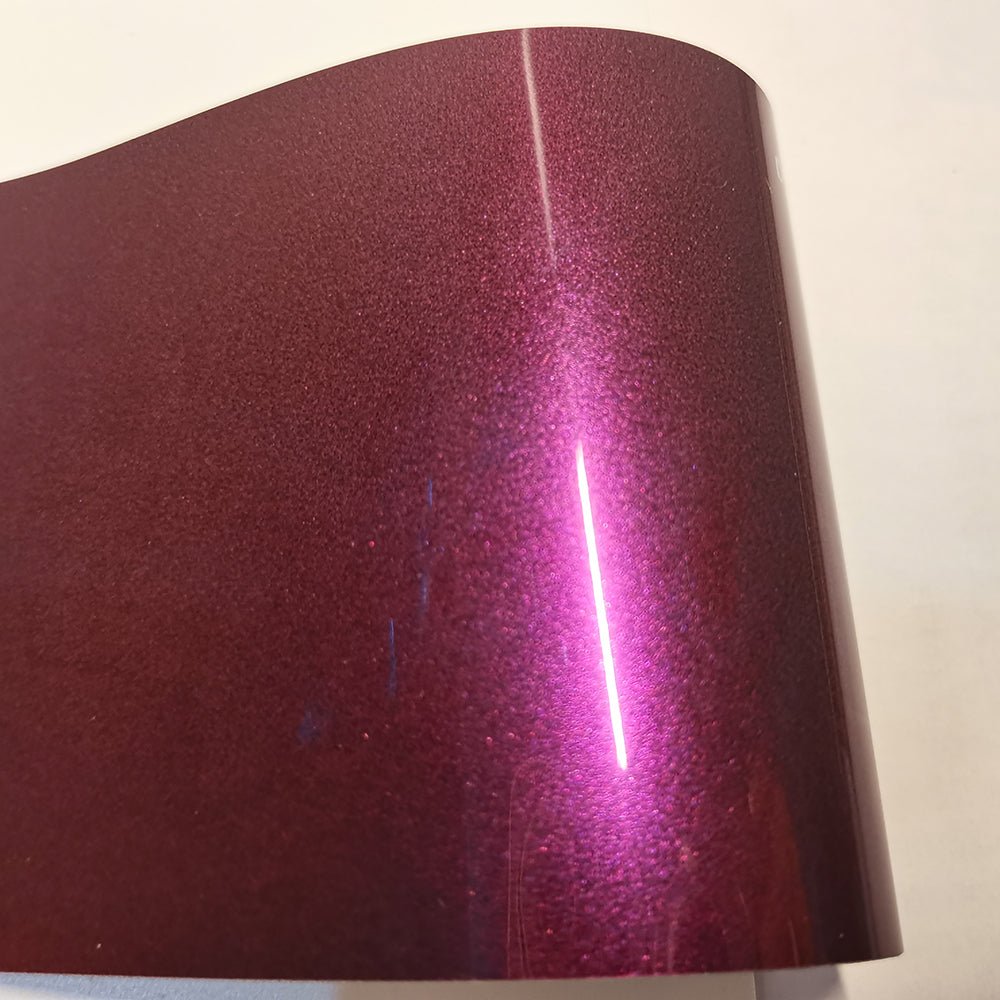 Gloss Metallic Pearl Purple Car Vinyl Wrap PET Liner