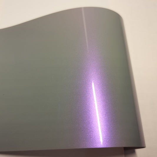 Gloss Color Shift Twin Grey Purple Car Wrap PET Liner
