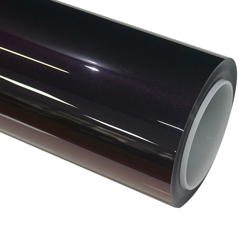 Gloss Metallic Diamonds Black Red Vinyl Car PET Liner