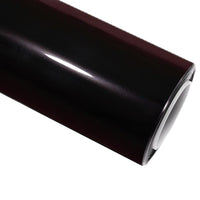 Gloss Flowing Phantom Black Red Vinyl Wraps PET Liner