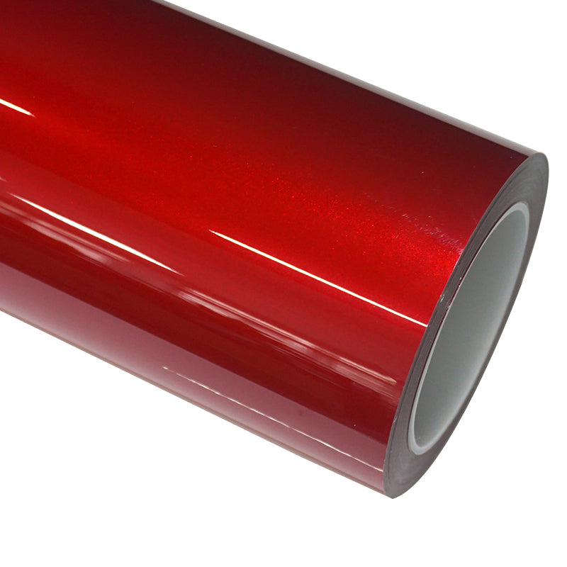 Gloss Metallic Soul Red Vinyl Wrap for Cars PET Liner