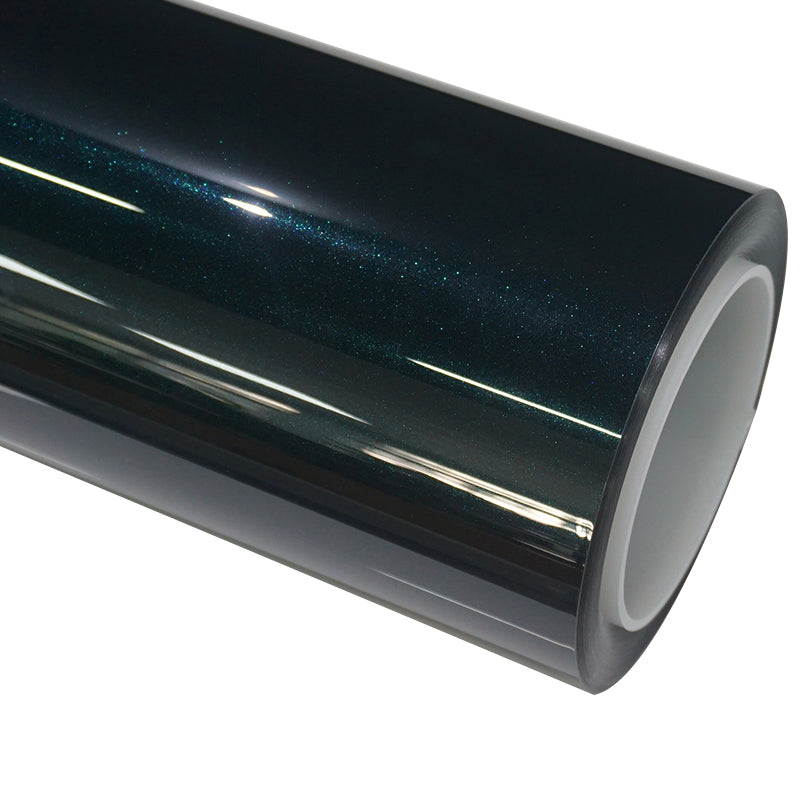 Gloss Metallic Qianshan Green Vinyl Roll PET Liner