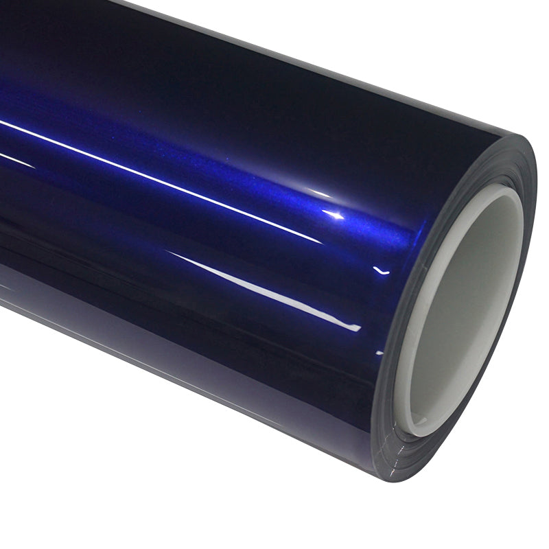 Gloss Metallic Royal Indigo Blue Car Wrap Cost PET Liner