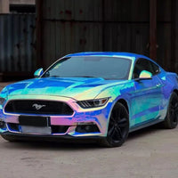 Rainbow Blue Chrome Car Wrap