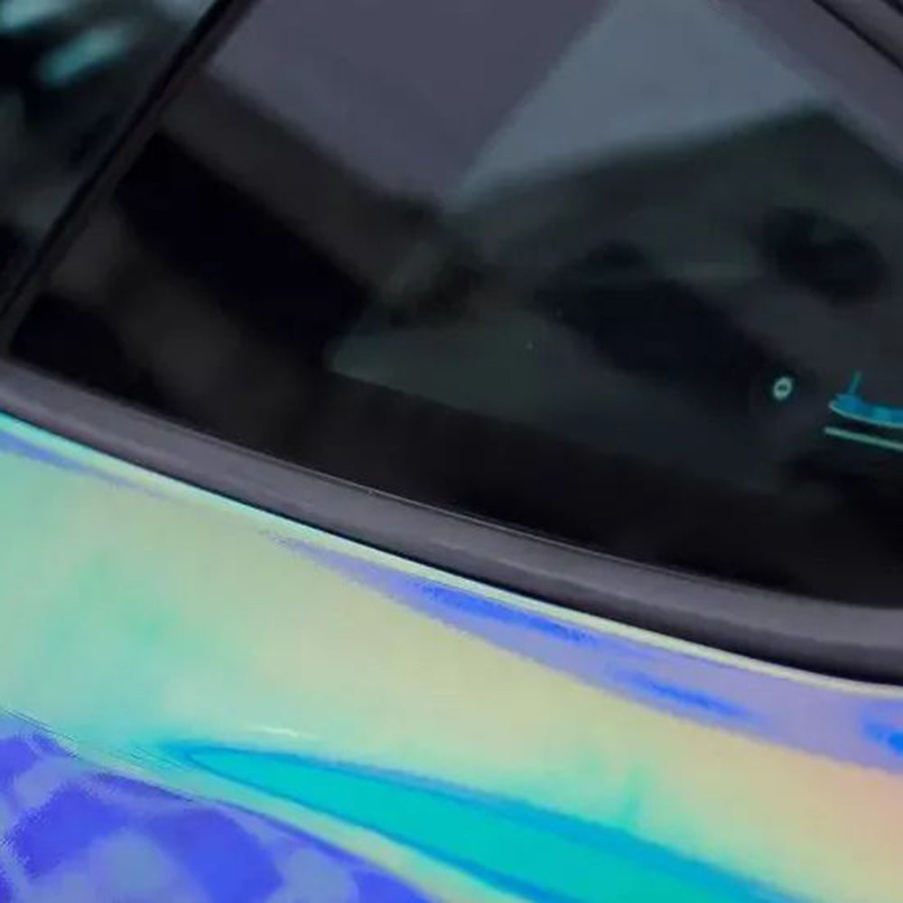 Rainbow Blue Chrome Car Wrap