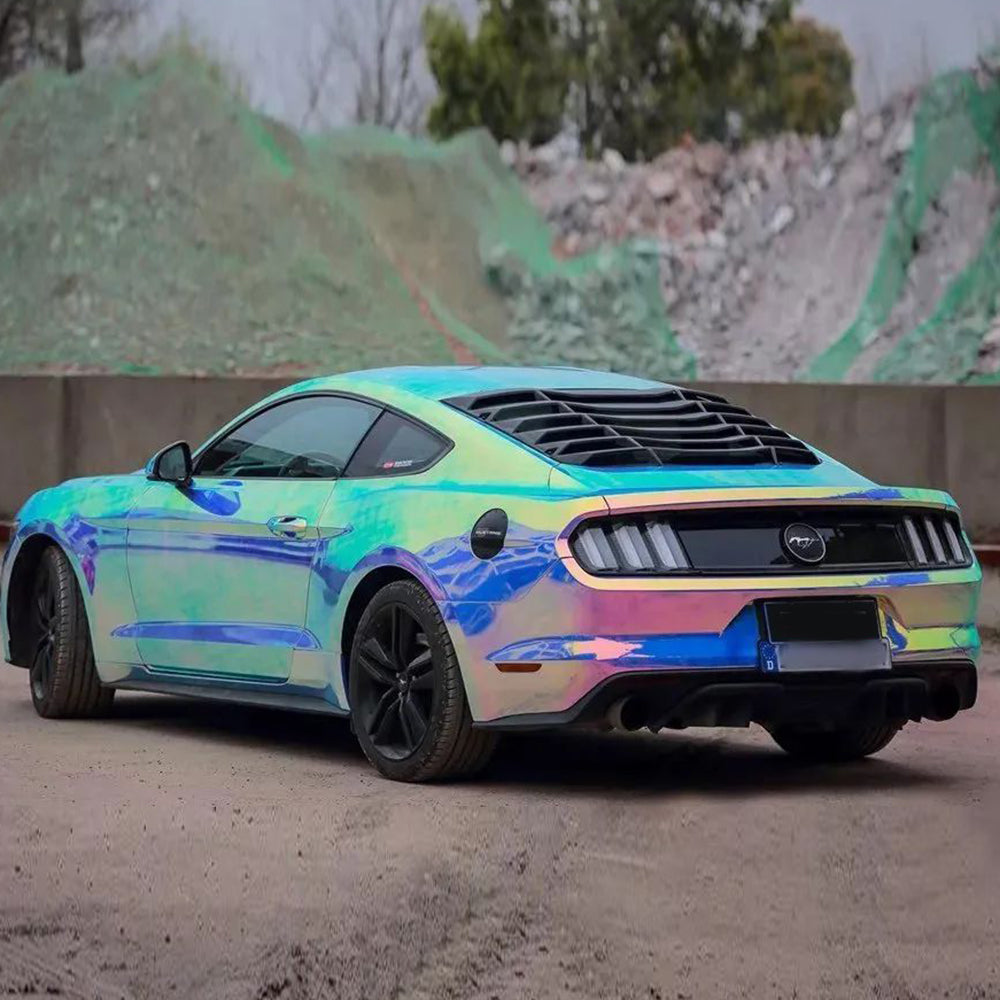 Rainbow Blue Chrome Car Wrap