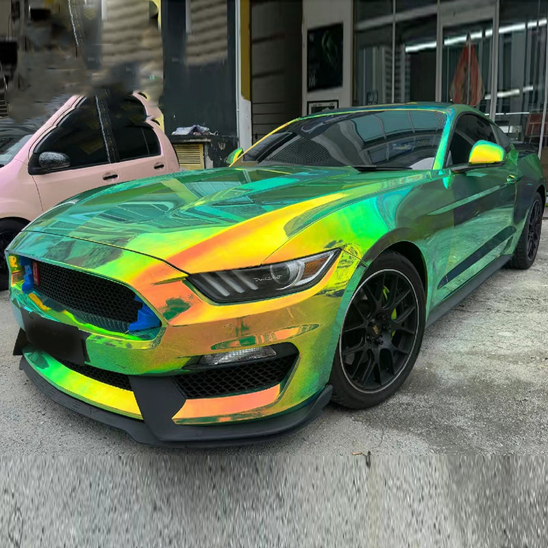 Rainbow Chrome Green Vinyl Wrap