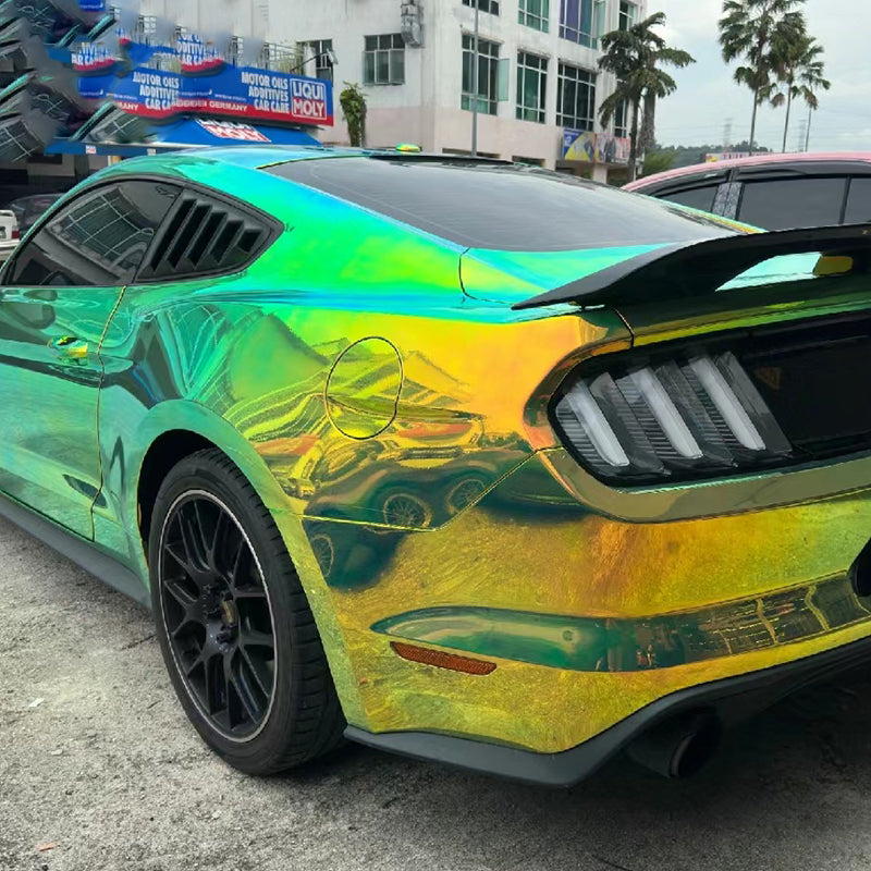 Rainbow Chrome Green Vinyl Wrap