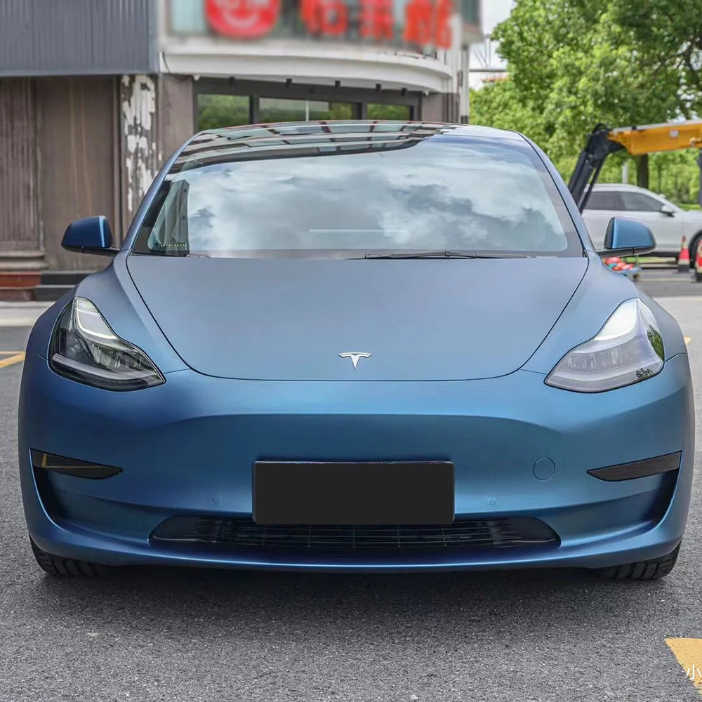 Blue Rectangular Car Matte Dark Blue Car Paint